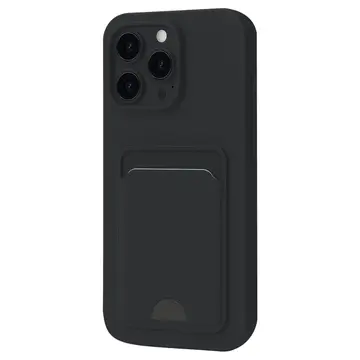 İphone 16 Plus Kılıf Kelvin Kartvizitli Silikon - Siyah