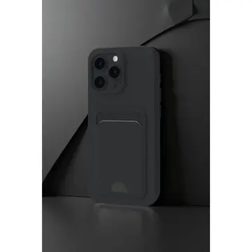 İphone 16 Plus Kılıf Kelvin Kartvizitli Silikon - Siyah