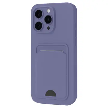 İphone 16 Plus Kılıf Kelvin Kartvizitli Silikon - Lila