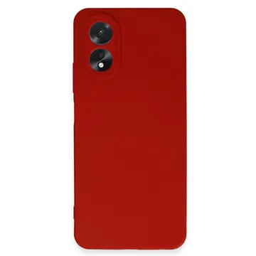 Oppo A38 Kılıf First Silikon - Kırmızı
