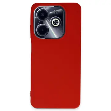 İnfinix Hot 40i Kılıf First Silikon - Kırmızı