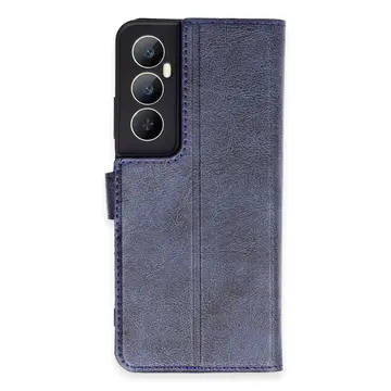 Realme C65 Kılıf Trend S Plus Kapaklı Kılıf - Lacivert