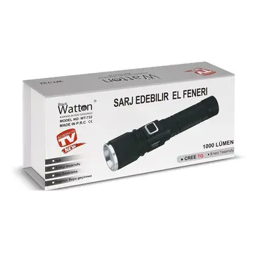Cree Tg Led 1000 Lümen Göstergeli Fonksiyonel El Feneri