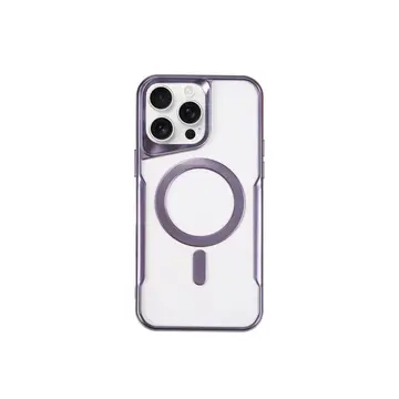 İphone 14 Pro Max Kılıf Boyi Magsafe Silikon Kapak - Derin Mor