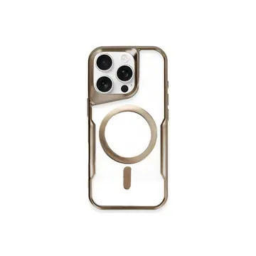 İphone 14 Pro Max Kılıf Boyi Magsafe Silikon Kapak - Kahverengi