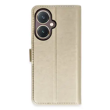 Vivo Y27 Kılıf Trend S Plus Kapaklı Kılıf - Gold