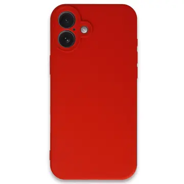 İphone 16 Kılıf First Silikon - Kırmızı