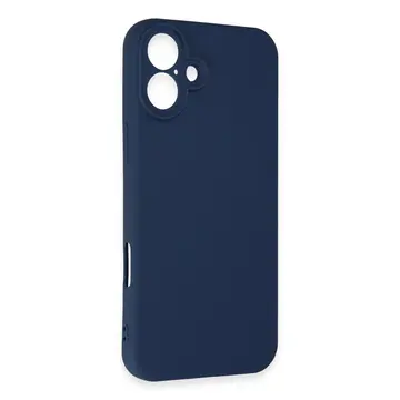 İphone 16 Plus Kılıf First Silikon - Lacivert