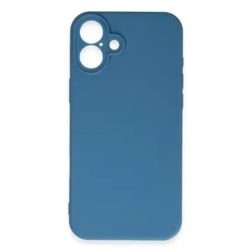 İphone 16 Plus Kılıf First Silikon - Mavi