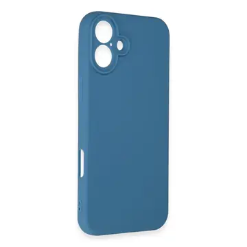 İphone 16 Plus Kılıf First Silikon - Mavi
