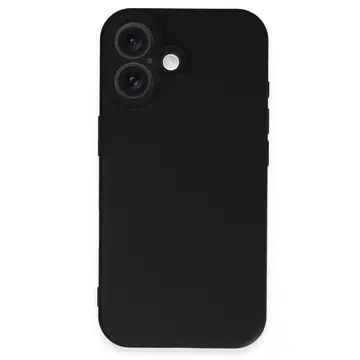 İphone 16 Plus Kılıf Nano İçi Kadife Silikon - Siyah
