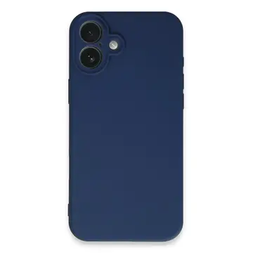 İphone 16 Plus Kılıf Nano İçi Kadife Silikon - Lacivert