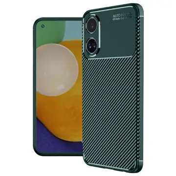 Oppo A60 Kılıf Auto Focus Karbon Kapak - Koyu Yeşil