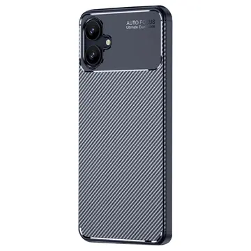 Samsung Galaxy A06 Kılıf Auto Focus Karbon Kapak - Lacivert