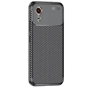 Samsung Galaxy Xcover 7 Kılıf Auto Focus Karbon Kapak - Siyah
