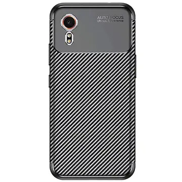 Samsung Galaxy Xcover 7 Kılıf Auto Focus Karbon Kapak - Siyah