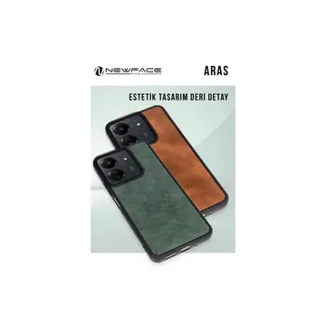 İphone 16 Plus Kılıf Aras Deri Kapak - Siyah