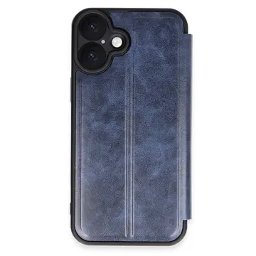 İphone 16 Plus Kılıf Flip Cover - Lacivert