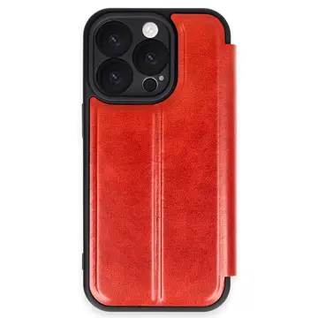 İphone 16 Pro Kılıf Flip Cover - Kırmızı