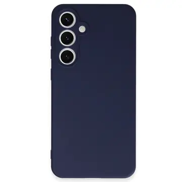 Samsung Galaxy S24 Fe Kılıf Nano İçi Kadife Silikon - Lacivert