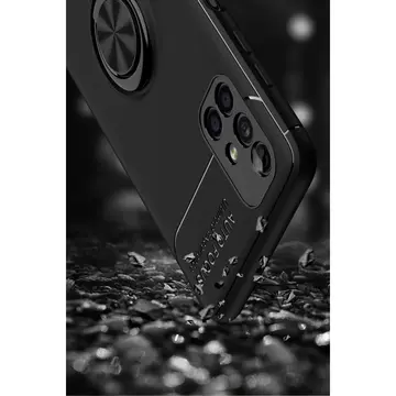 Samsung Galaxy M51 Kılıf Range Yüzüklü Silikon - Siyah-kırmızı