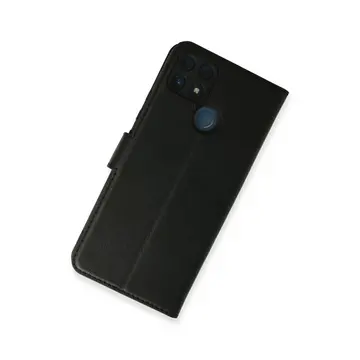 Realme C25 Kılıf Trend S Plus Kapaklı Kılıf - Siyah