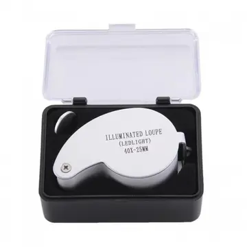 Mini 40x25mm Takı Büyüteç, Cep Büyüteç, Teftiş, Elmas Pullar, Madeni Kontrol Lup
