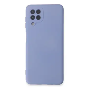 Samsung Galaxy A22 Kılıf Nano İçi Kadife Silikon - Lila