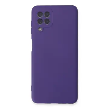Samsung Galaxy A22 Kılıf Nano İçi Kadife Silikon - Mor