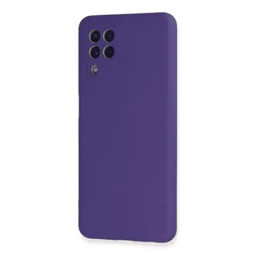 Samsung Galaxy A22 Kılıf Nano İçi Kadife Silikon - Mor