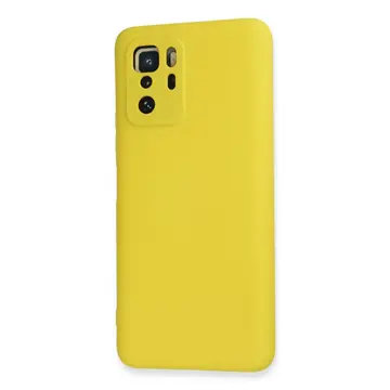Xiaomi Poco X3 Gt Kılıf Nano İçi Kadife Silikon - Sarı