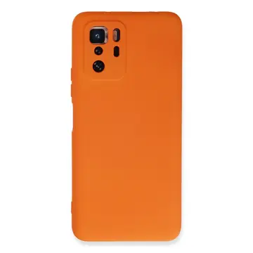 Xiaomi Poco X3 Gt Kılıf Nano İçi Kadife Silikon - Turuncu