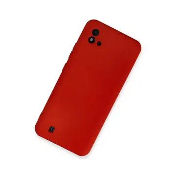 Realme C11 2021 Kılıf Nano İçi Kadife Silikon - Kırmızı