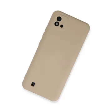 Realme C11 2021 Kılıf Nano İçi Kadife Silikon - Pudra