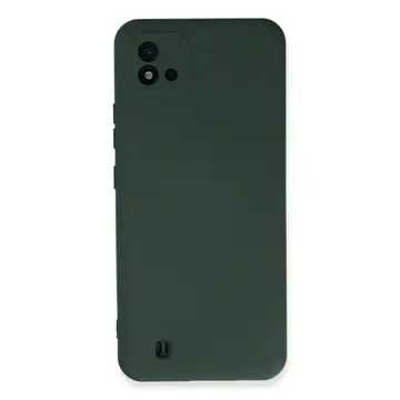 Realme C11 2021 Kılıf Nano İçi Kadife Silikon - Koyu Yeşil