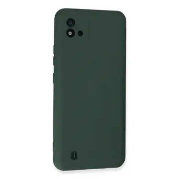 Realme C11 2021 Kılıf Nano İçi Kadife Silikon - Koyu Yeşil