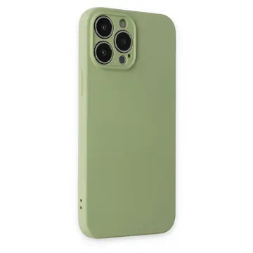 İphone 13 Pro Kılıf Nano İçi Kadife Silikon - Yeşil