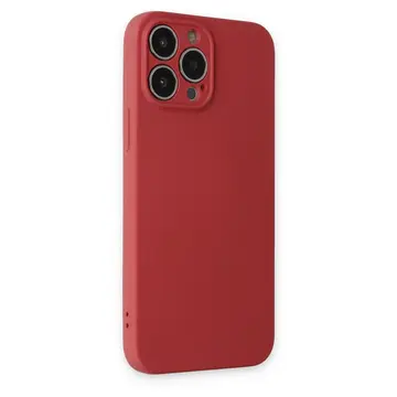 İphone 13 Pro Kılıf Nano İçi Kadife Silikon - Kiremit