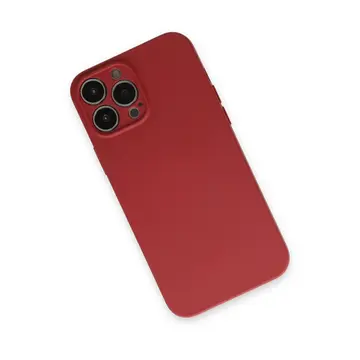 İphone 13 Pro Kılıf Nano İçi Kadife Silikon - Kiremit