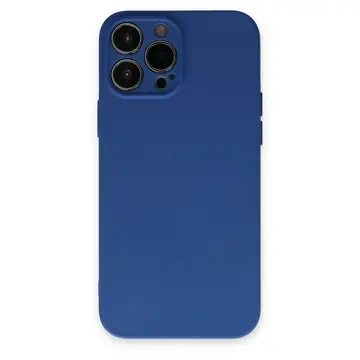İphone 13 Pro Max Kılıf Nano İçi Kadife Silikon - Lacivert