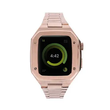 Watch 44mm Metal Petek Kasalı Kordon - Rose Gold