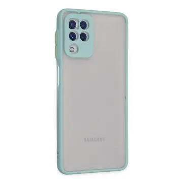 Samsung Galaxy A22 Kılıf Montreal Silikon Kapak - Turkuaz