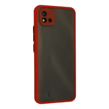 Realme C11 2021 Kılıf Montreal Silikon Kapak - Kırmızı