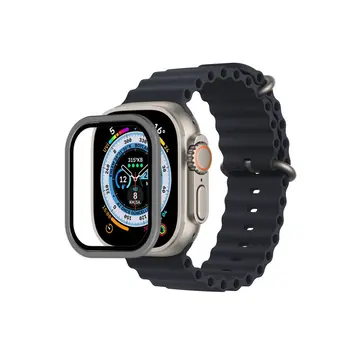 Watch Ultra 49mm Alüminyum Kasa Cam Ekran Koruyucu - Gri
