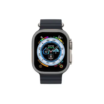 Watch Ultra 49mm Alüminyum Kasa Cam Ekran Koruyucu - Gri