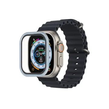 Watch Ultra 49mm Alüminyum Kasa Cam Ekran Koruyucu - Mavi