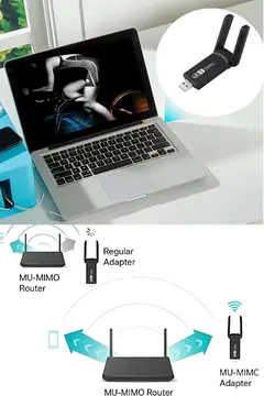Dual Band Ac1200 Usb 3.0 Adaptör Kablosuz Wifi Yükseltici