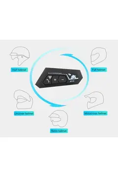 Bt22 Kask Kulaklık Bluetooth Motosiklet Kulaklık 5.0 Bluetooth Interkom Motorsiklet Kulaklık
