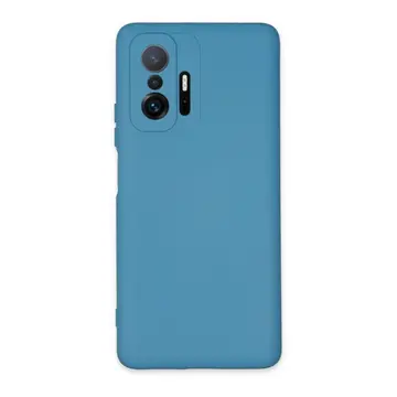 Xiaomi Mi 11t Pro Kılıf Nano İçi Kadife Silikon - Mavi