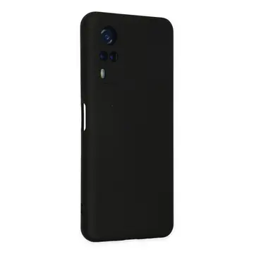 Vivo Y53s Kılıf Nano İçi Kadife Silikon - Siyah